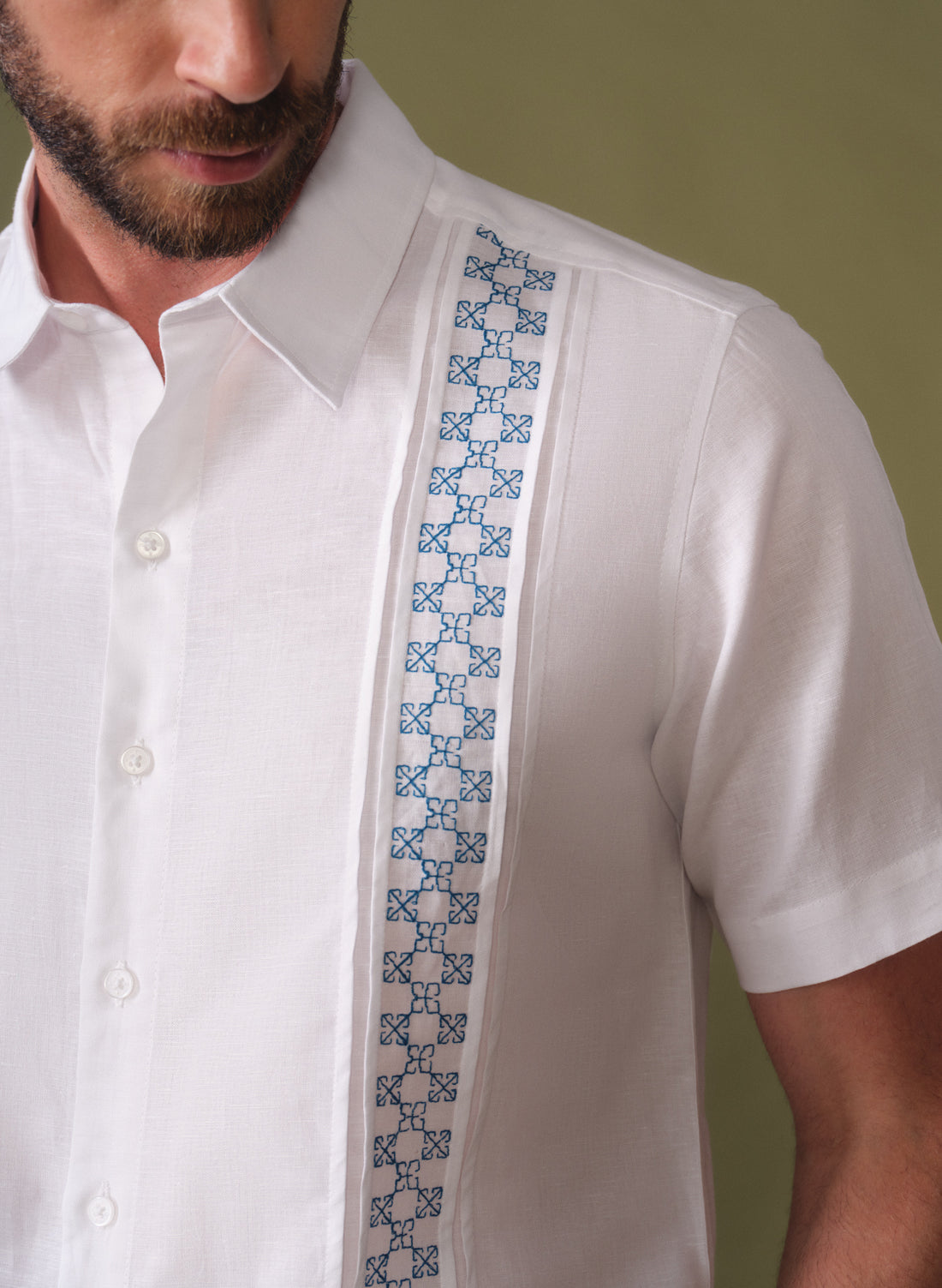 Guayabera manga corta 100% Lino Milton