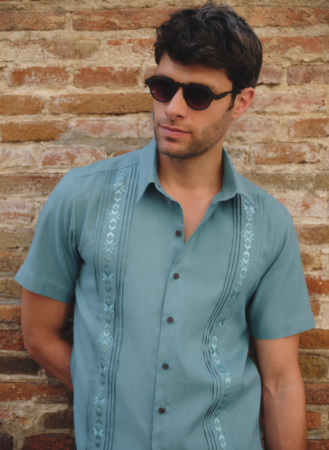 Guayabera manga corta Lino Algodón Uriel