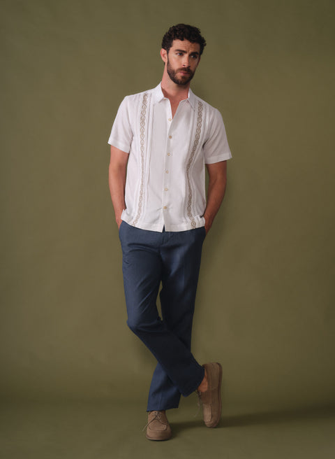 Guayabera manga corta Lino Algodón Will