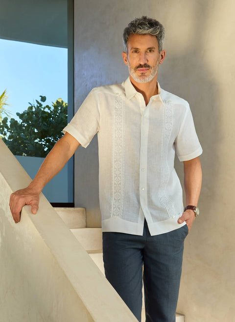 Guayabera manga corta 100% Lino Zapico