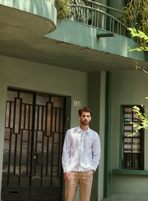 Guayabera manga larga Lino Algodón Vicente