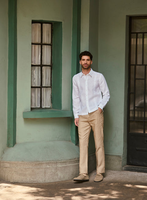 Guayabera manga larga Lino Algodón Vicente