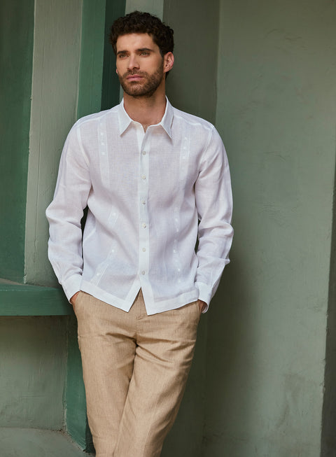 Guayabera manga larga Lino Algodón Vicente