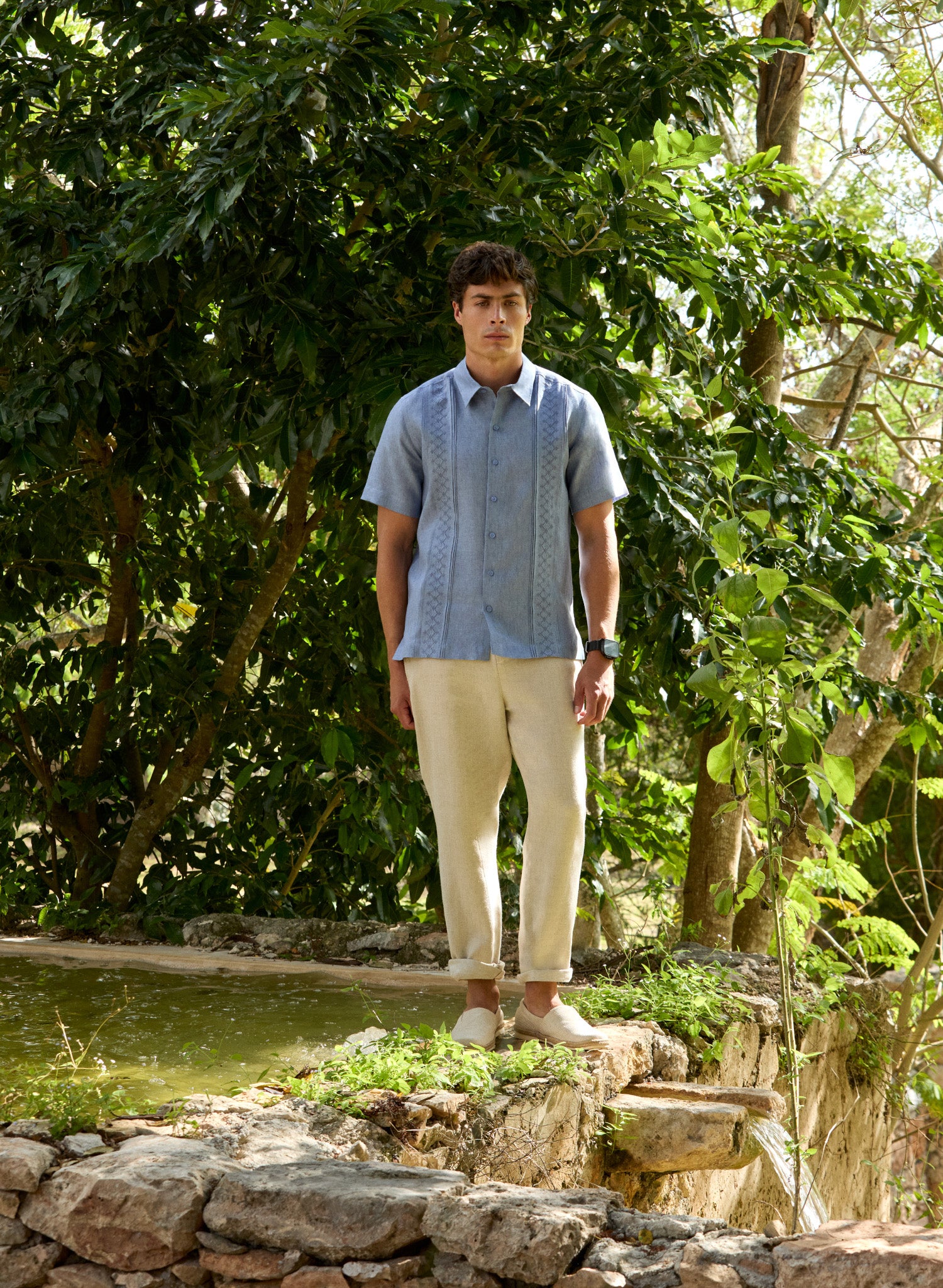 Guayabera manga corta 100% Lino Balyan