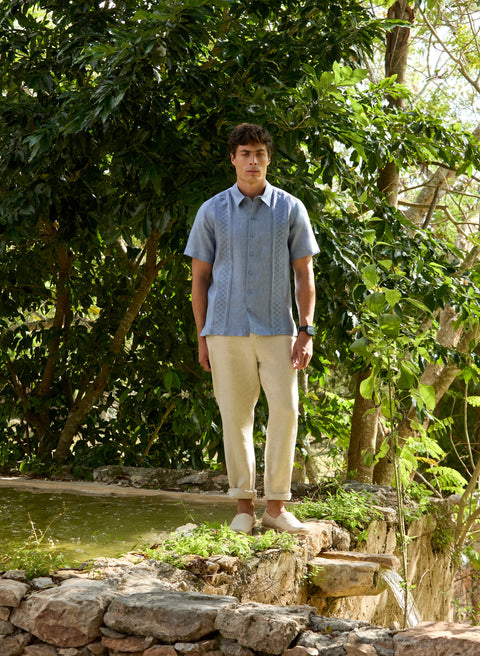 Guayabera manga corta 100% Lino Balyan