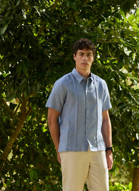 Guayabera manga corta 100% Lino Balyan