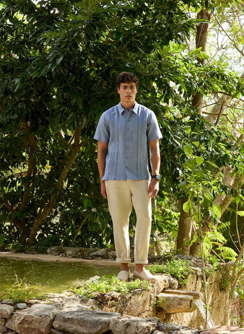 Guayabera manga corta 100% Lino Balyan