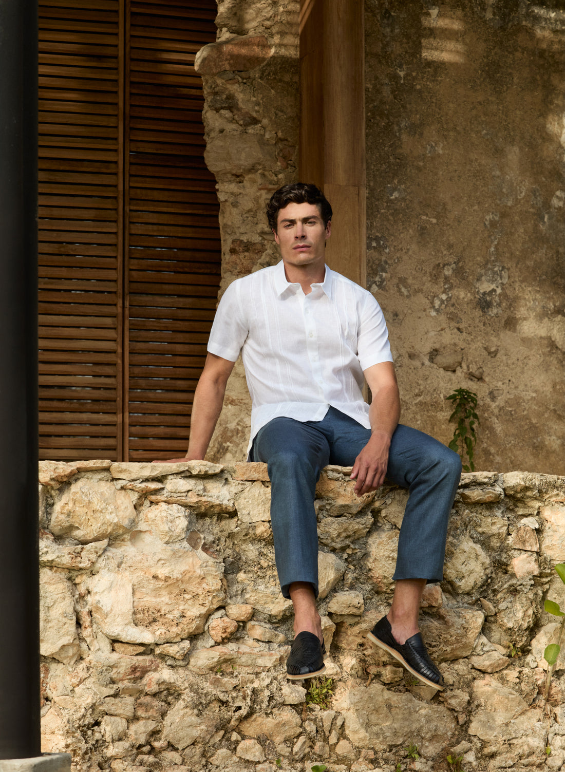 Guayabera manga corta Lino Algodón Boris