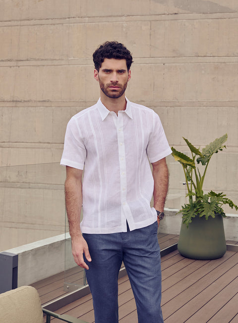 Guayabera manga corta 100% Lino Boris