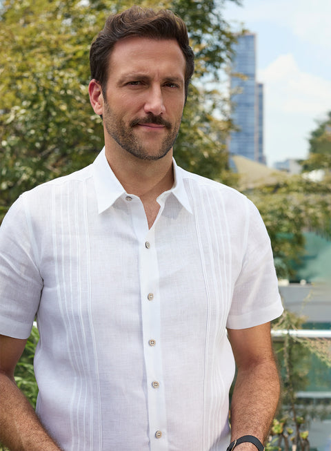 Guayabera Manga Corta 100% Lino Correa