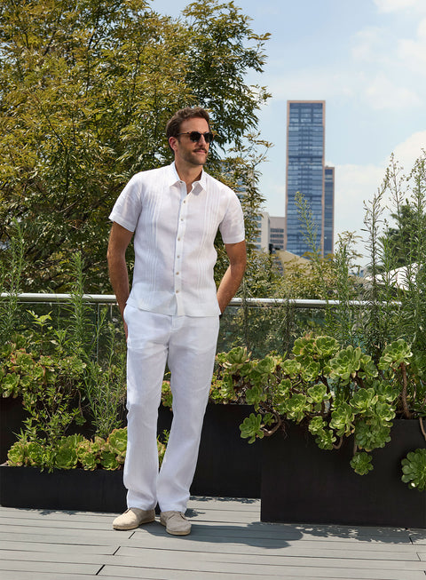 Guayabera Manga Corta 100% Lino Correa