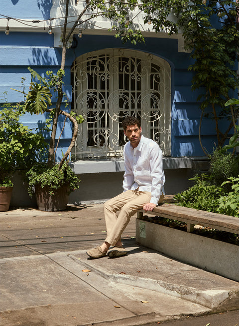 Guayabera Manga Larga 100% Lino Gabil