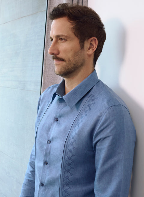 Guayabera Manga Larga 100% Lino Jacobo