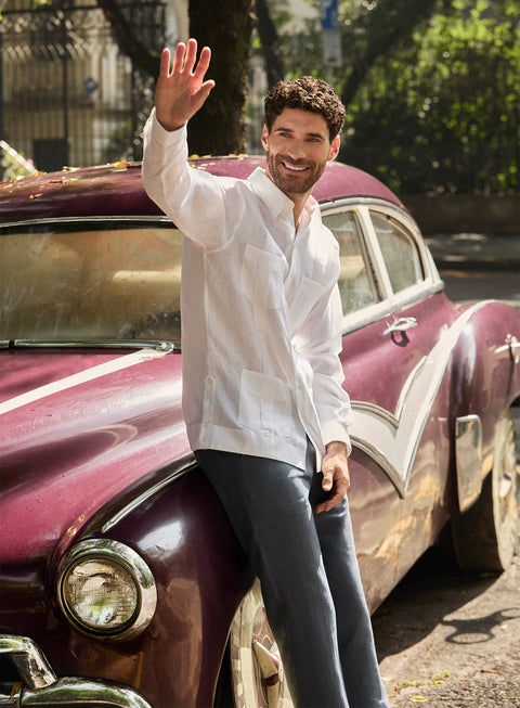 Guayabera manga larga 100% Lino Luxury
