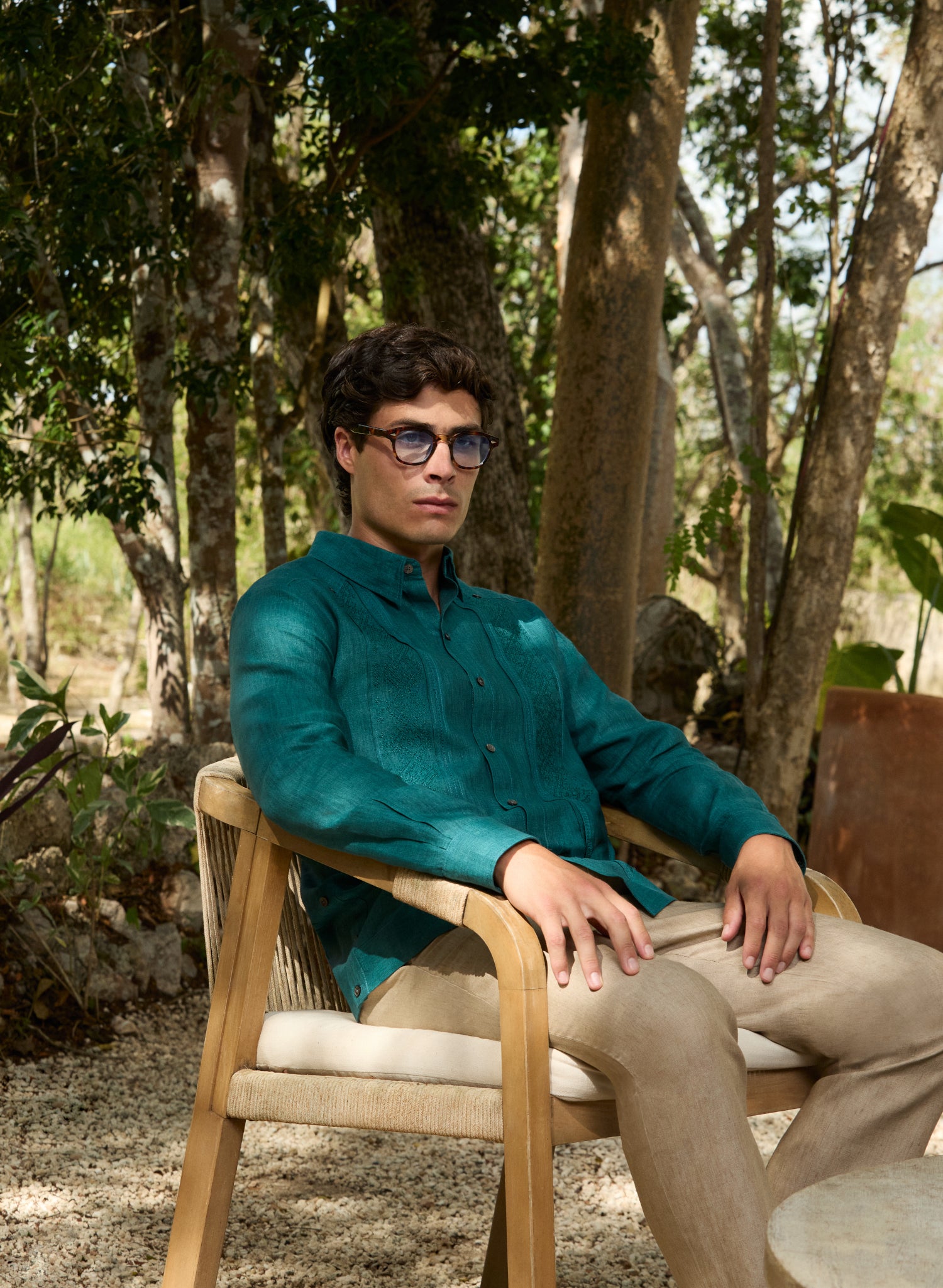 Guayabera manga larga 100% Lino Pineda