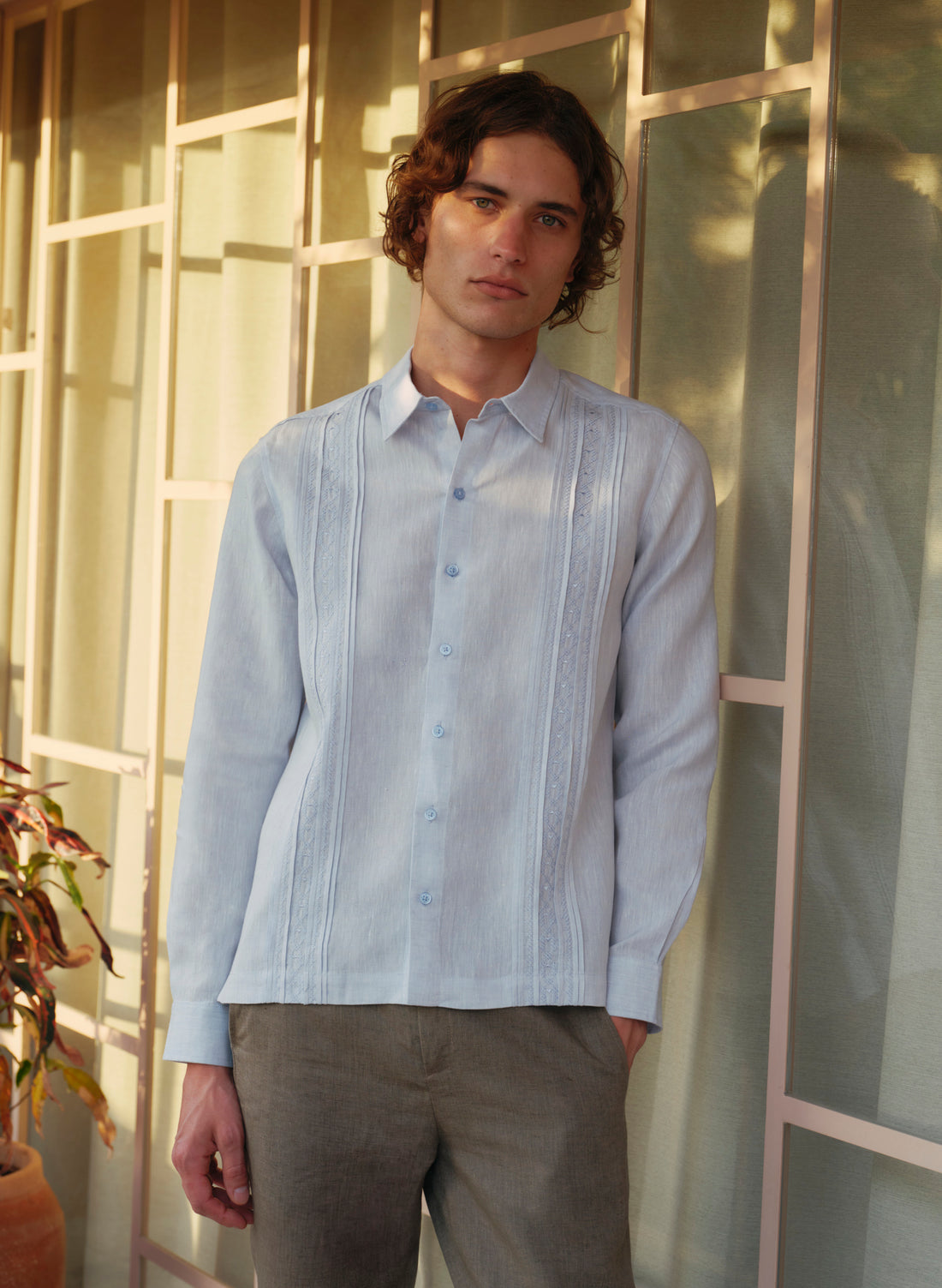 Camisa Guayabera 100% Lino Harvey