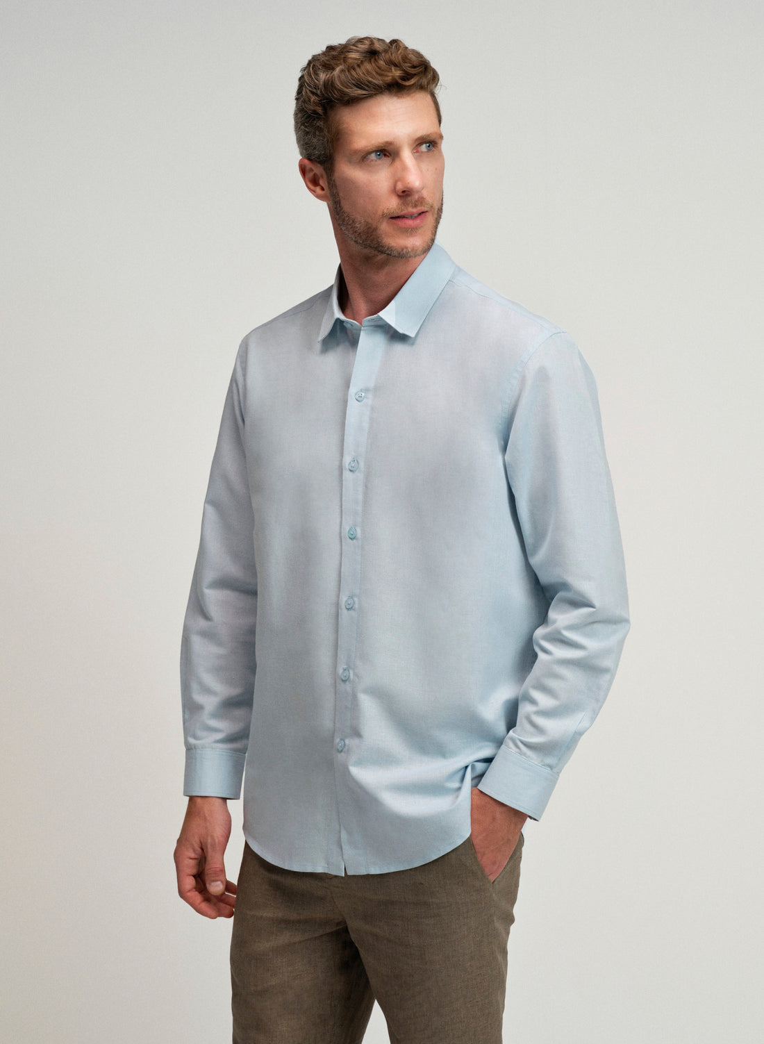 Camisa manga larga 100% Lino Italiano