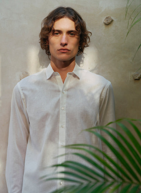 Camisa manga larga 100% Lino Italiano