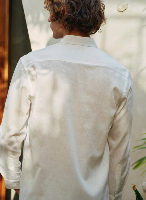 Camisa manga larga 100% Lino Italiano
