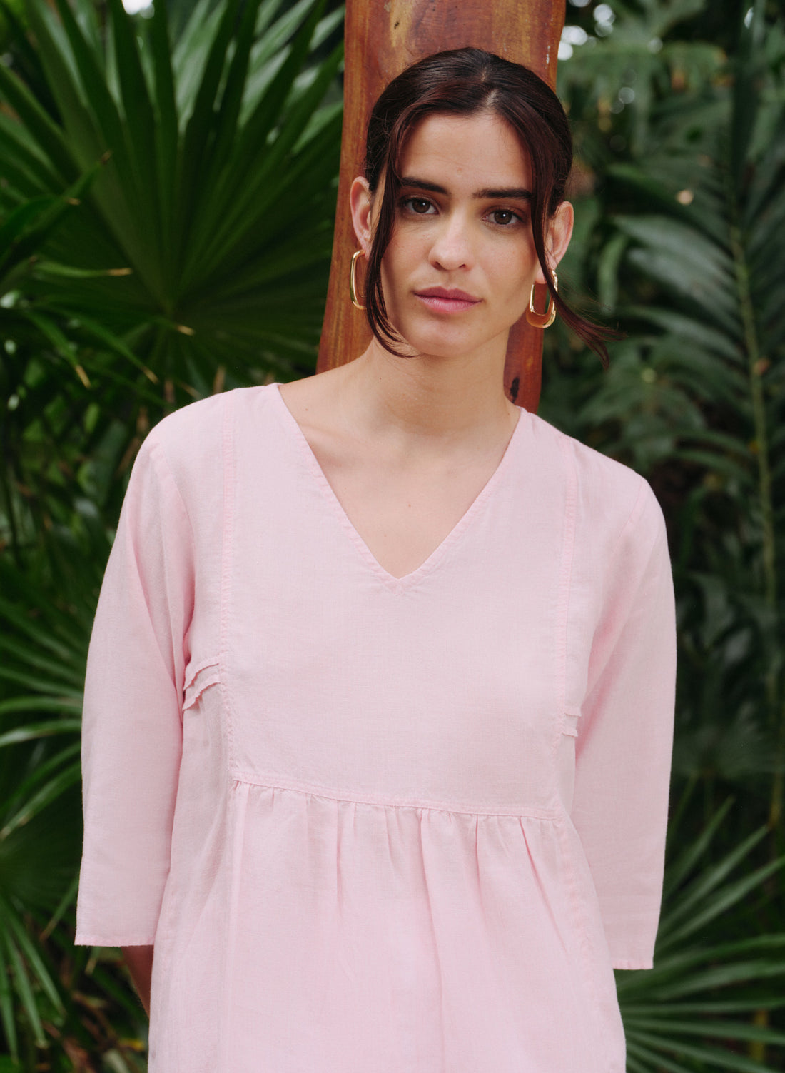 Blusa manga 3/4 Lino Algodón Jebha