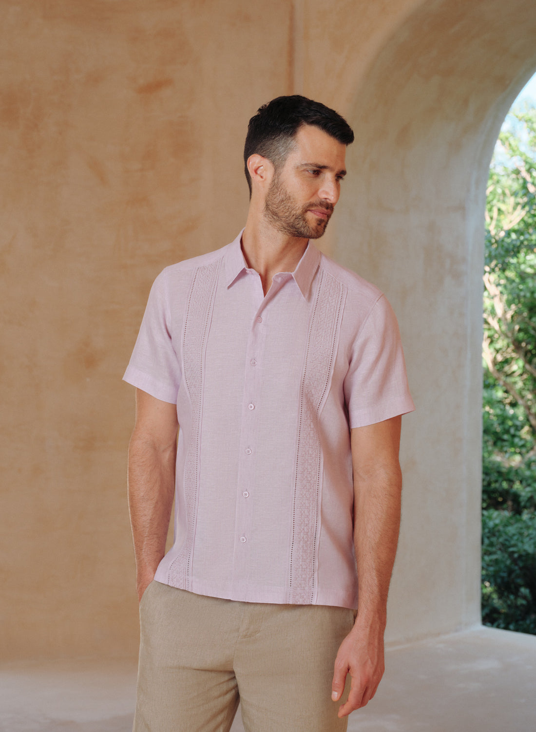 Guayabera manga corta Lino Algodón Jude