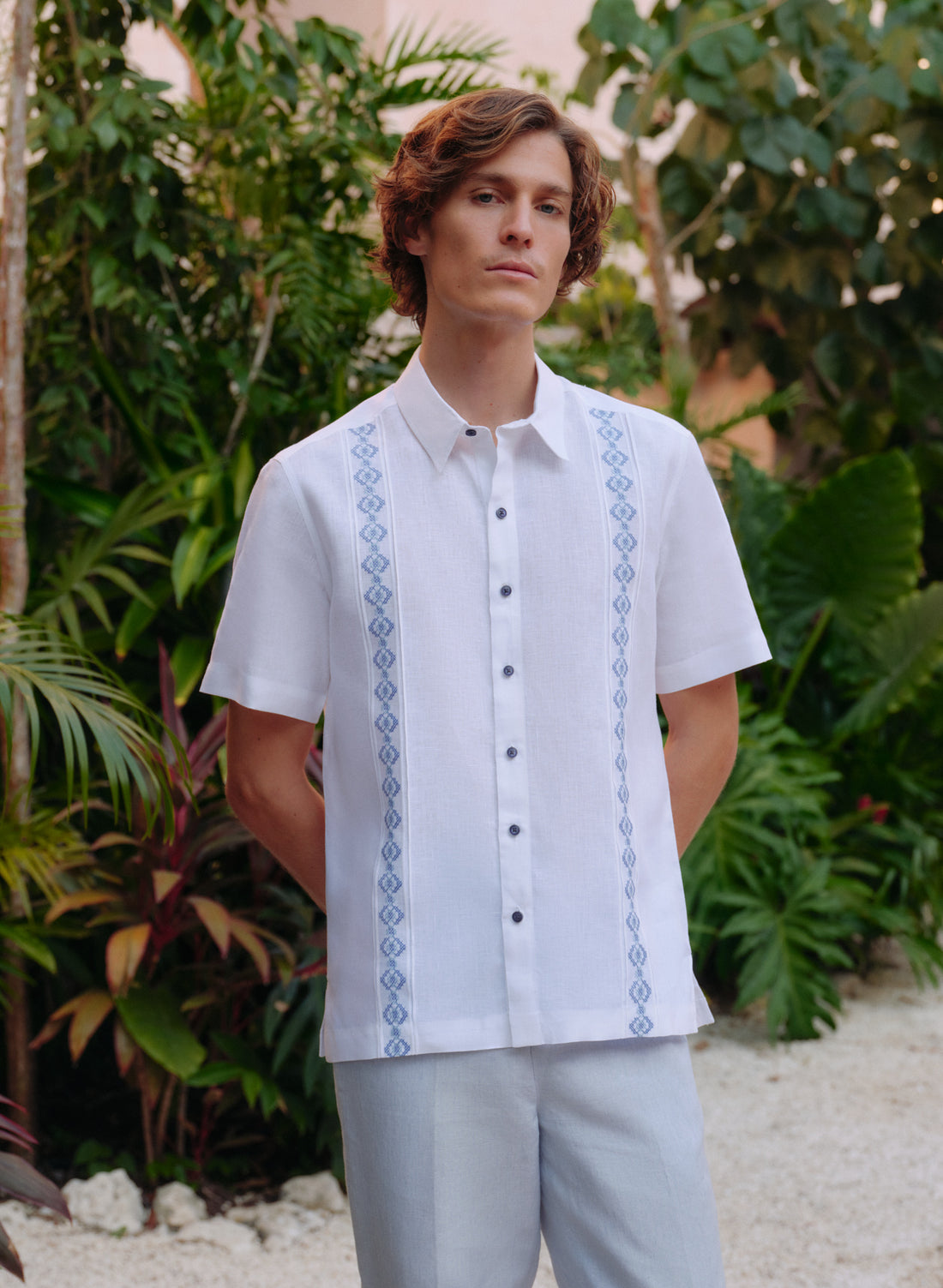 Guayabera manga corta Lino Algodón Kaleb