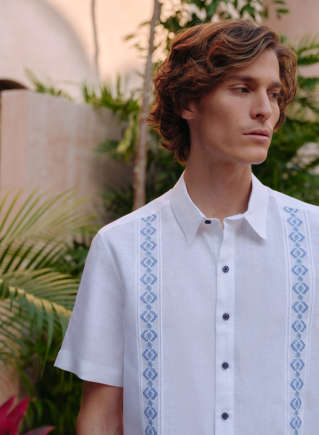 Guayabera manga corta Lino Algodón Kaleb