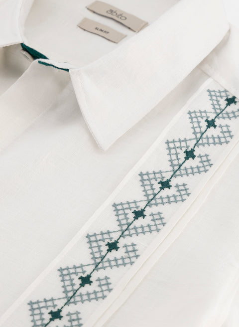 Guayabera manga larga 100% Lino Kamil SF