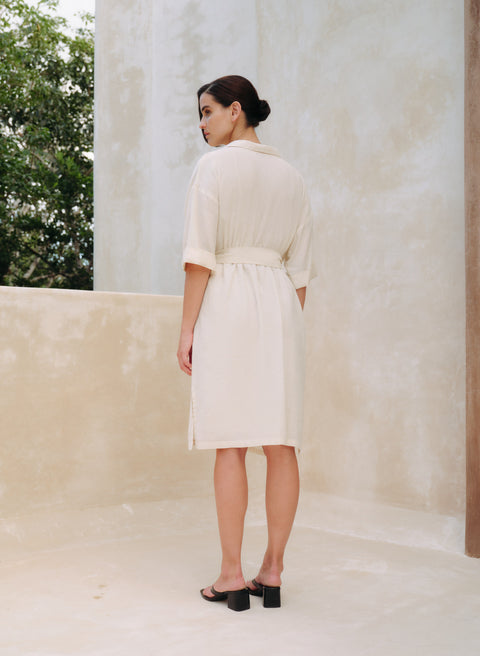 Vestido Corto Lino Algodón Ky