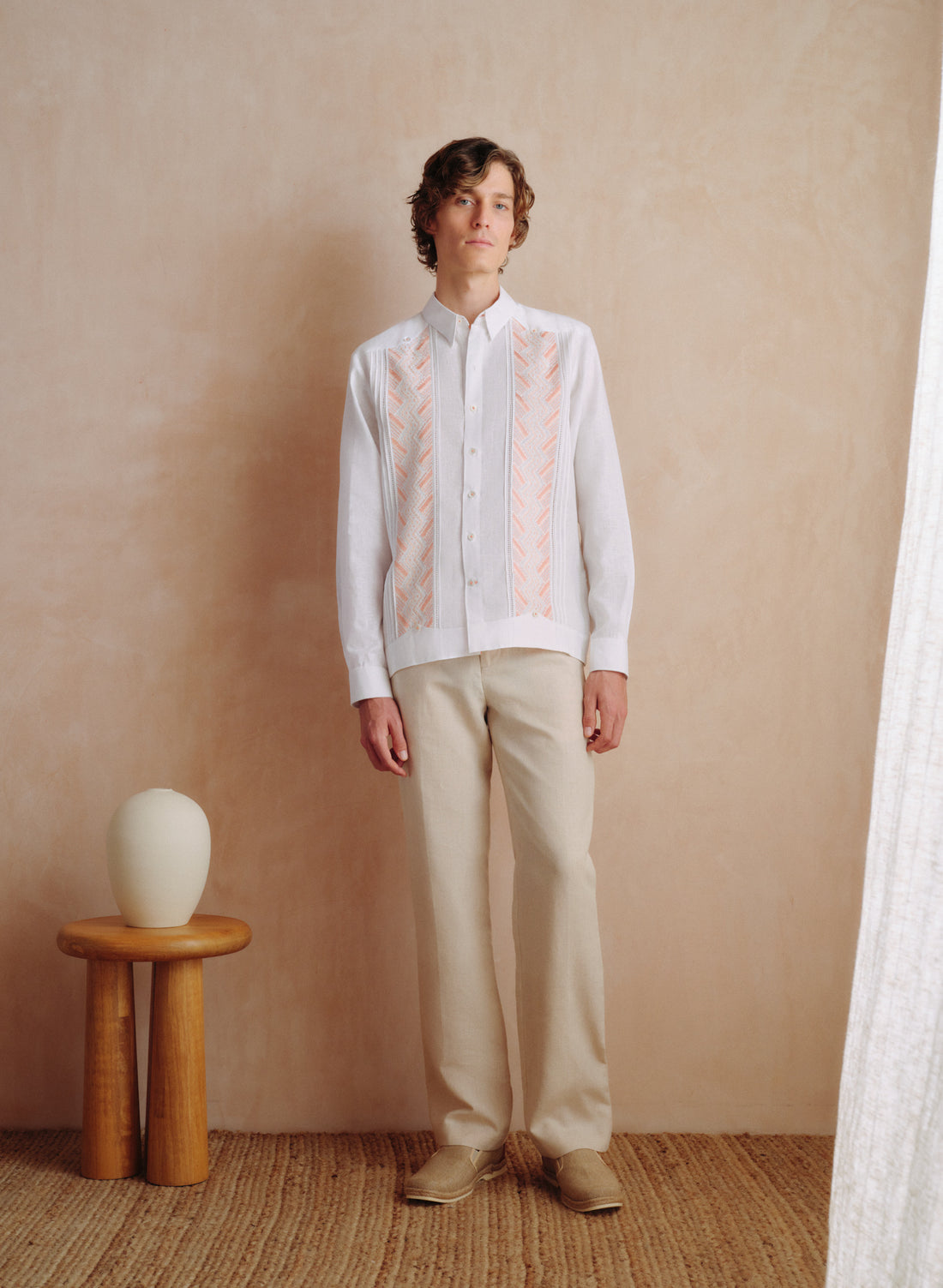 Guayabera Artesanal 100% Lino Manglar