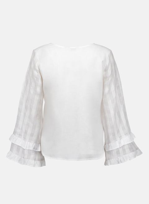 Blusa con mangas amplias Lino Algodón Menodora