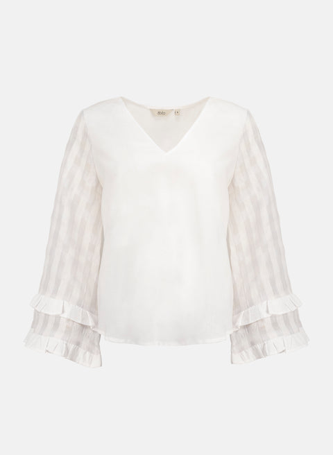 Blusa con mangas amplias Lino Algodón Menodora