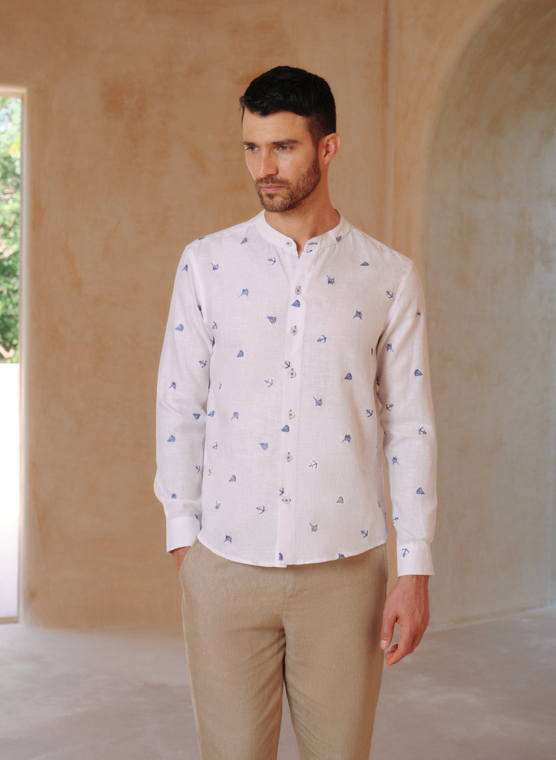 Camisa manga larga 100% Lino Mia Marino