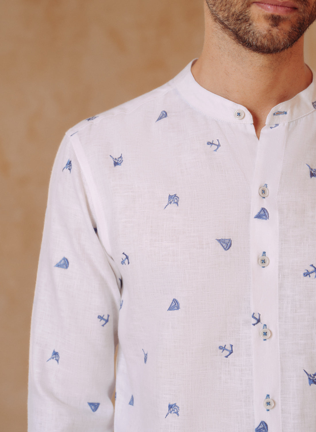 Camisa manga larga 100% Lino Mia Marino