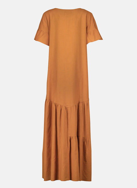 Vestido largo 100% Lino Modona