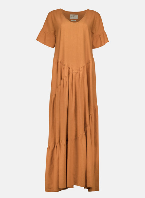 Vestido largo 100% Lino Modona