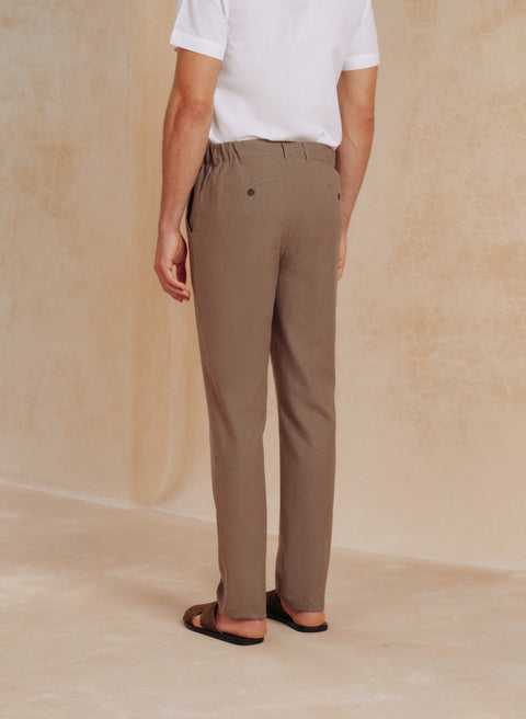 Pantalón Lino Algodón Slim Fit Aruba