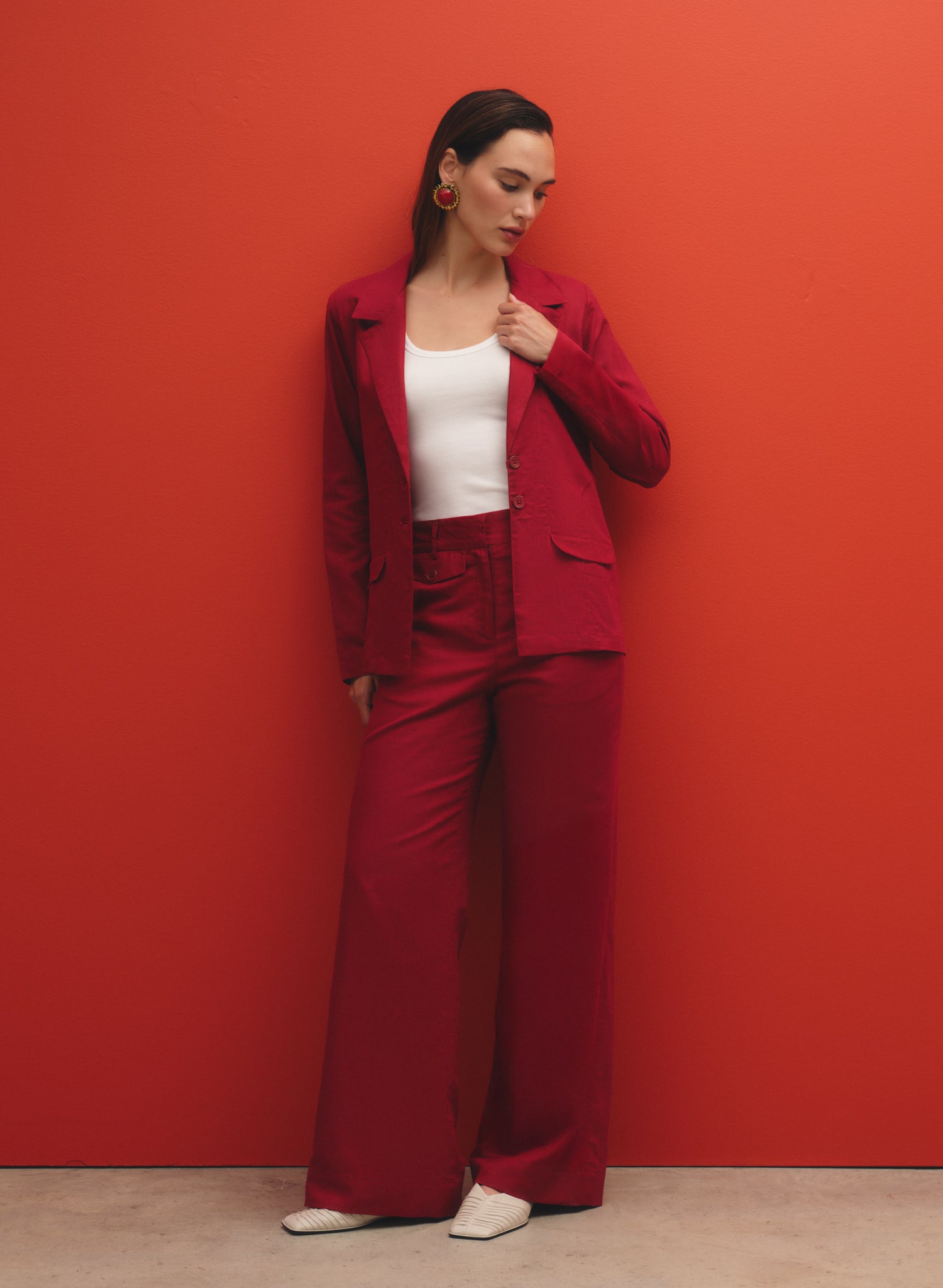 Pantalón a la cintura 100% Lino Kuu