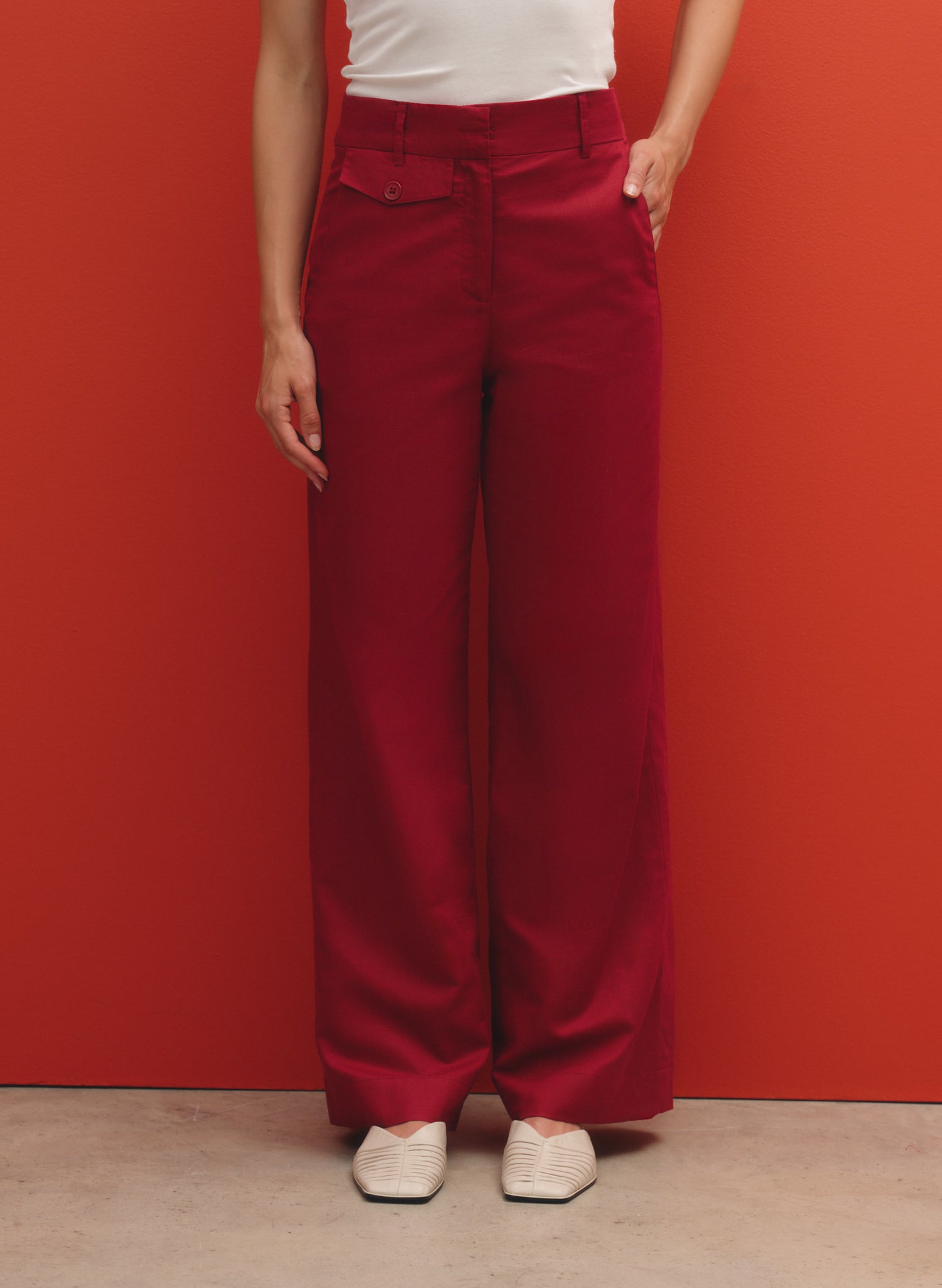 Pantalón a la cintura 100% Lino Kuu