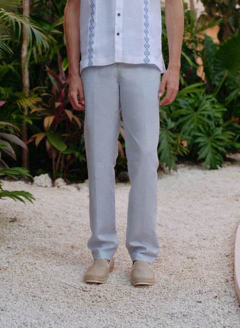 Pantalón 100% Lino Slim Chino