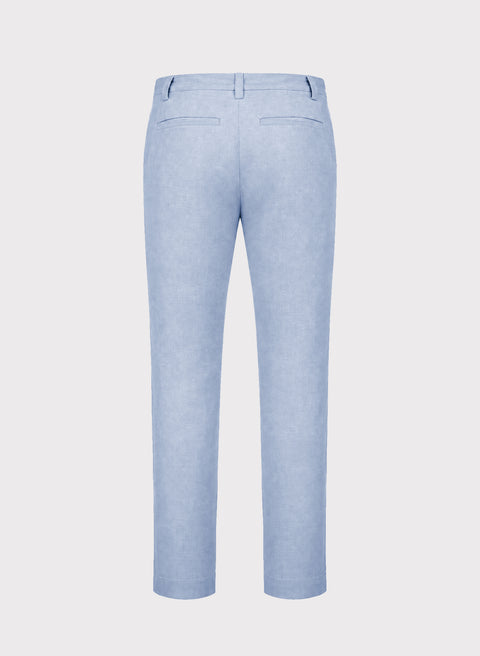 Pantalón 100% Lino Slim Chino Ballad Blue