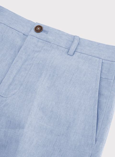 Pantalón 100% Lino Slim Chino Ballad Blue