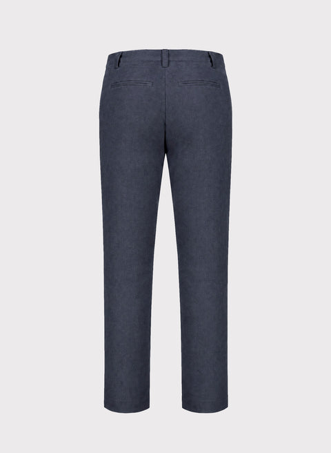 Pantalón 100% Lino Slim Chino Dark Saphire