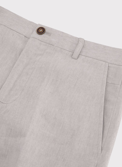 Pantalón 100% Lino Slim Chino Dove