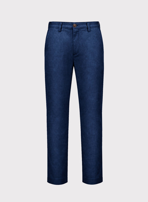 Pantalón 100% Lino Slim Chino Insignia Blue