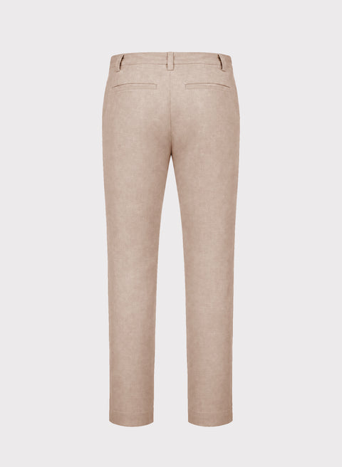 Pantalón 100% Lino Slim Fit Natural