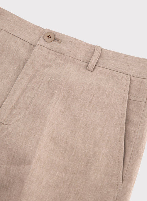 Pantalón 100% Lino Slim Fit Natural
