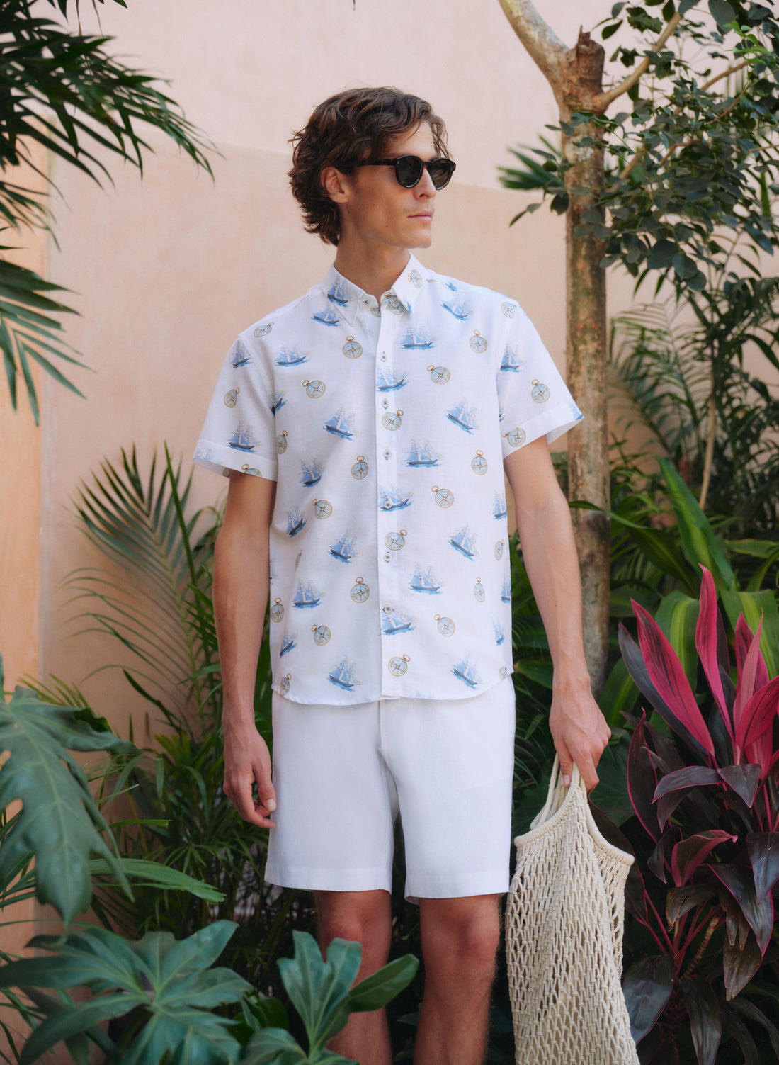 Camisa manga corta Lino Algodón Paraga Naufragio