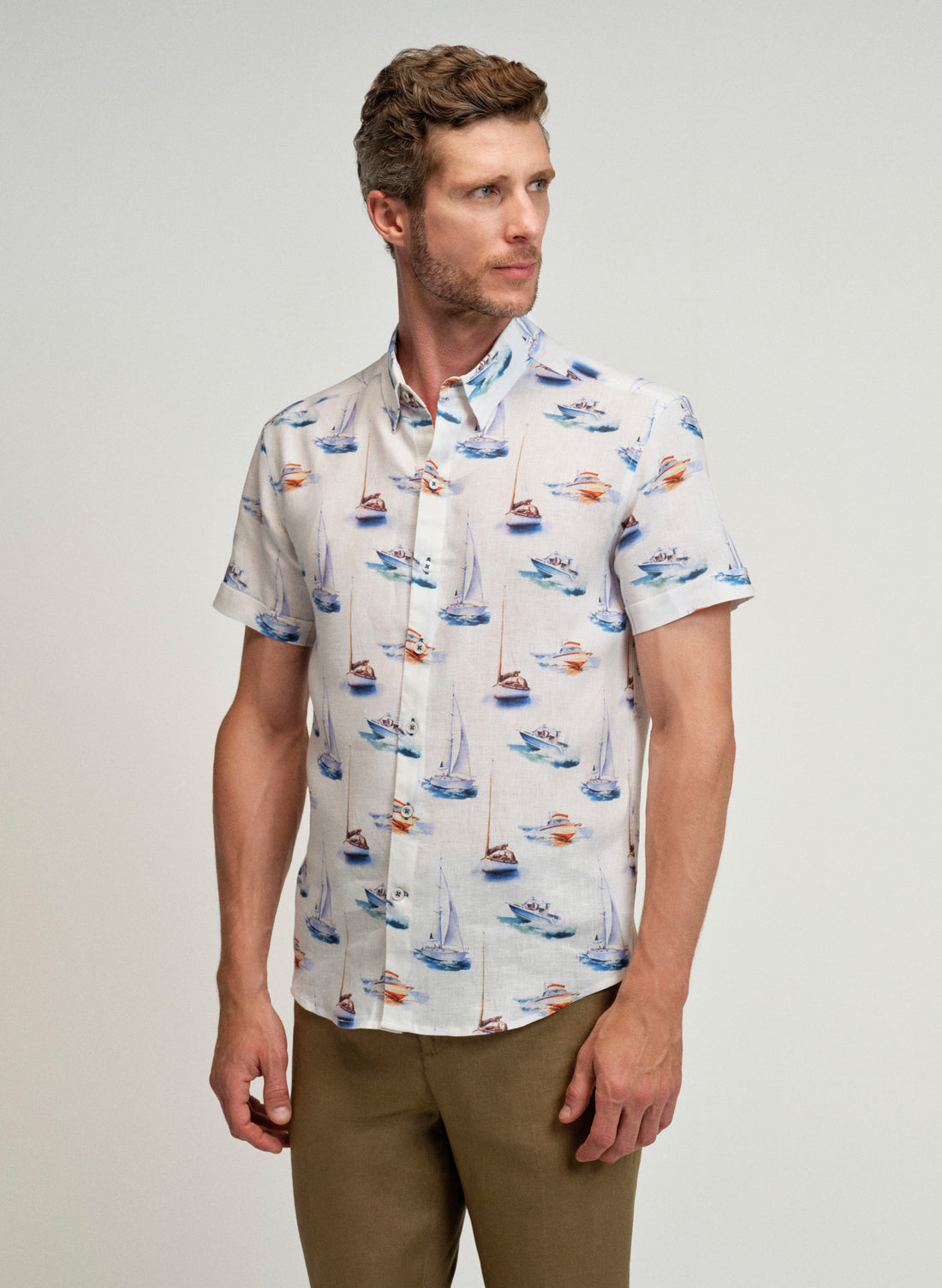 Camisa manga corta 100% Lino Paraga Torneo