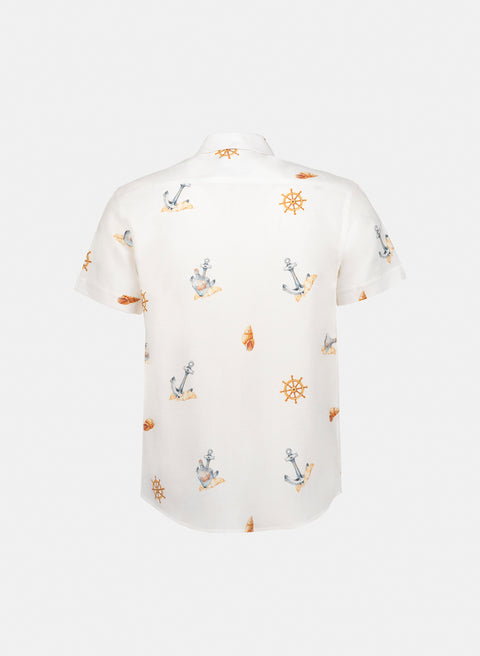 Camisa manga corta Lino Algodón Paraga Náufrago